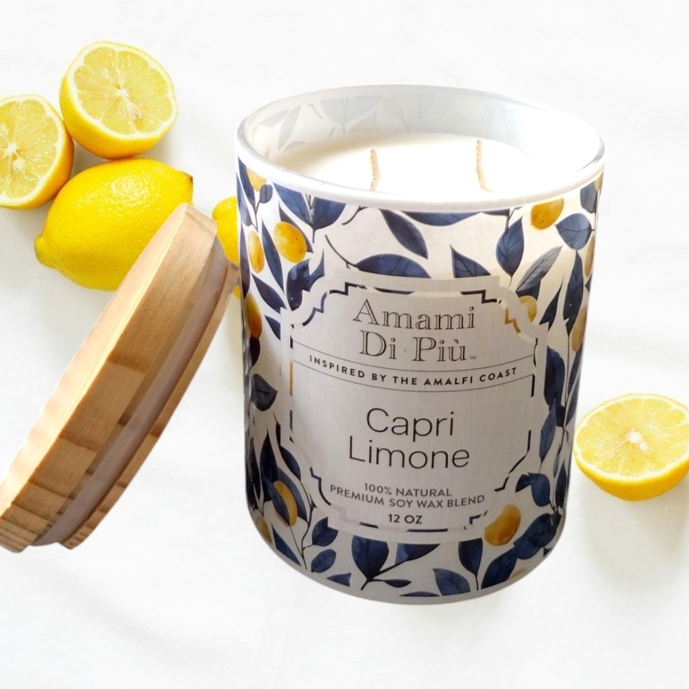 Capri Limone Natural Soy Candle - Picture 2 of 4